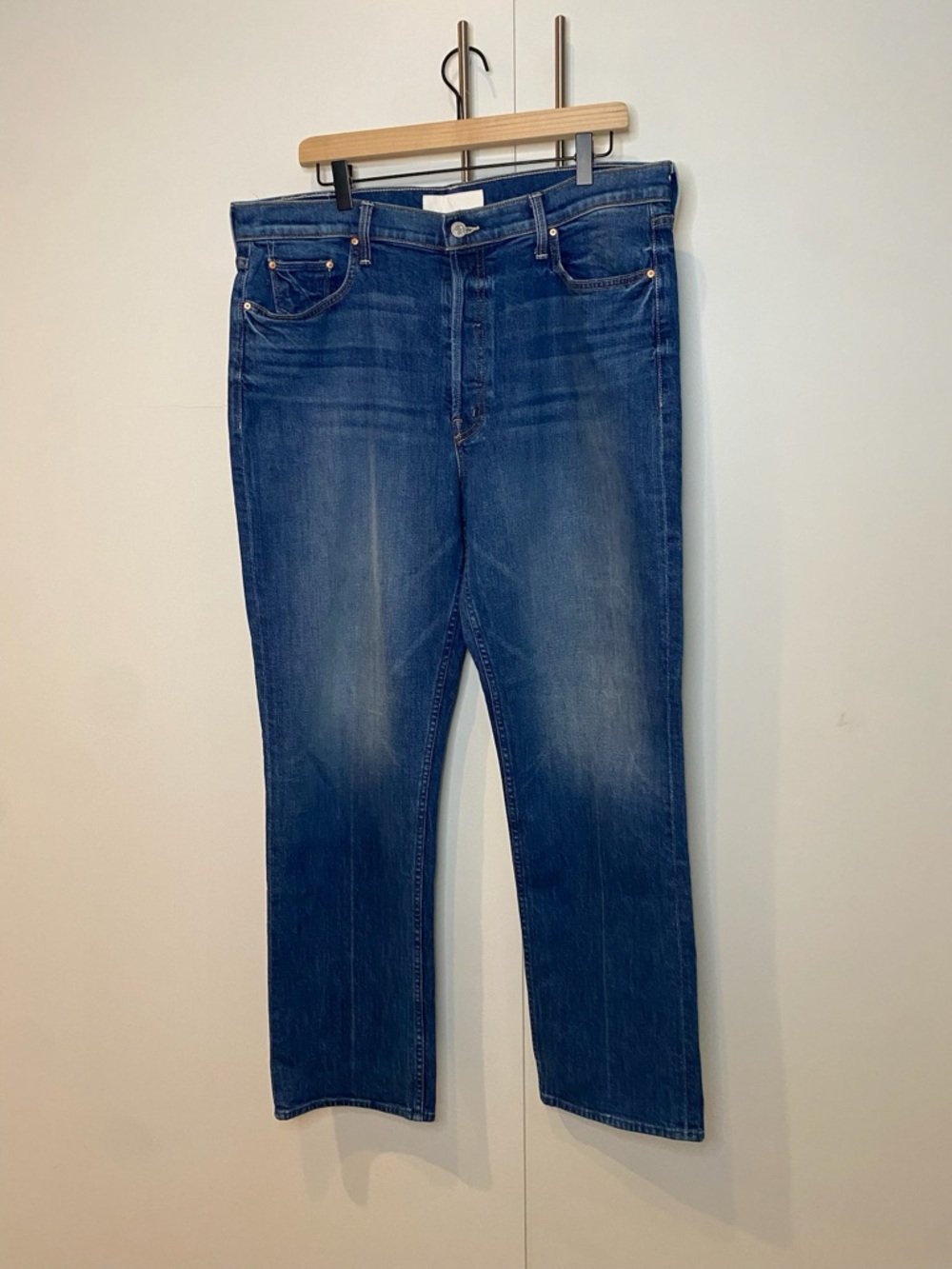 MOTHER Women's Straight Jeans in Medium Blue Wash